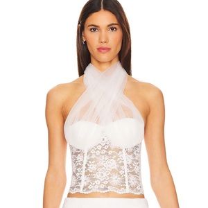 Elliot Top in White Lace